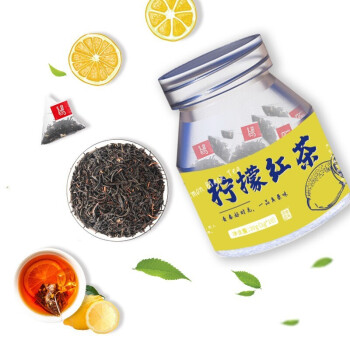 柠檬红茶三角袋泡茶红茶柠檬水果组合花果茶包 柠檬红茶30g瓶