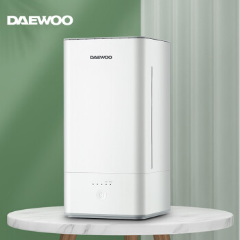 大宇（DAEWOO）加湿器卧室 家用办公室桌面空气超声波增湿器白色6L大容量上加水恒湿DHM-WK06