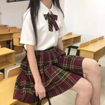 服甜美水手服2021年秋季夏季日系jk制服套装女裙 山楂树 领结 飞机盒