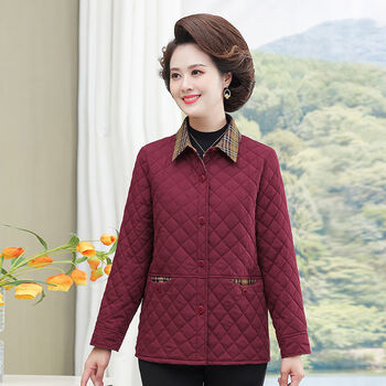 名梵曼女装外套2023年新款洋气4050岁秋冬装薄棉服上衣女中老妈妈休闲