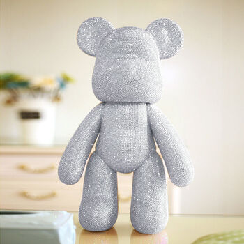 贴钻熊网红手工diy小熊模型白胚贴粘钻石小熊公仔材料包玩具礼品 暴力