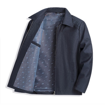 奥康休闲夹克外套奥康中老年爸爸春秋装外套商务休闲男士上衣秋冬加绒