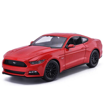 1:18仿真跑车静态合金汽车模型收藏礼品 1比18野马gt 红色