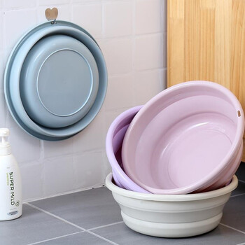 可折叠脸盆便携式旅行洗衣服盆子塑料盆伸缩盆水盆家用折叠洗脸盆