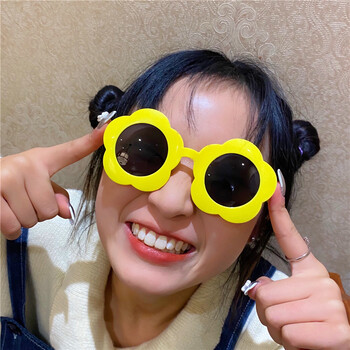 祥世恒吉搞怪眼镜小花太阳镜花朵雏菊搞笑聚会毕业照自拍墨镜蹦迪黄色
