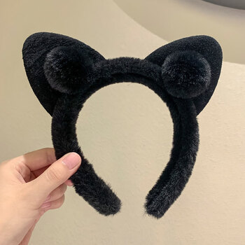 beautifulprincess儿童可爱猫耳发箍女童外出压发头箍宝宝卡通发卡不