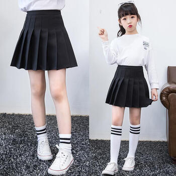 罗兰朵朵童装女秋季新款女童半身裙韩版百褶裙儿童春秋