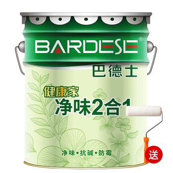 巴德士(badese)内墙乳胶漆 净味2合1墙面漆白漆 水性自刷墙面修补翻新