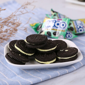 奥利奥马来西亚风味mico迷你mini夹心饼干小包装小黑饼干 奶油味夹心