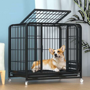 宠物狗笼子小型犬泰迪室内家用带厕所分离折叠中大型犬加粗宠物狗笼子