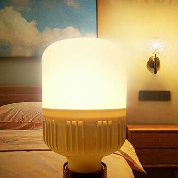 黄光卧室家用暖光家用黄光耐用型舒适温馨光led节能灯泡超亮20w卧室暖