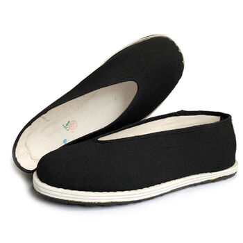 传统布鞋3520千层底圆口布鞋春夏传统布鞋休闲防滑老头鞋演出布底鞋