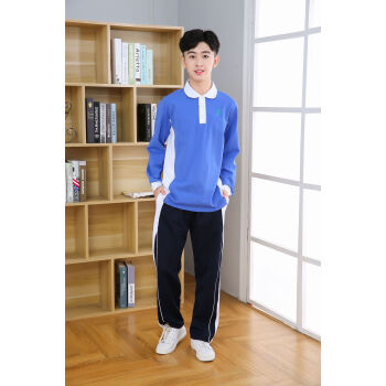 生统一校服套装长袖外套校裤运动服套装中学男秋套装上衣长裤180cm