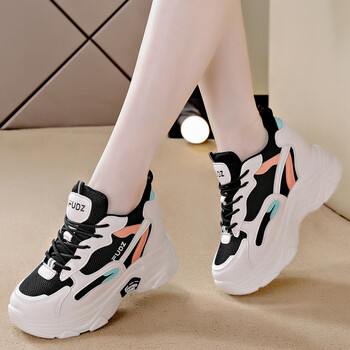 闽言minyan断码只剩五双真皮内增高小白鞋女2023年春季新款休闲运动鞋