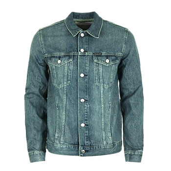 calvin klein卡文克莱外套男春秋美式休闲上衣ck时尚翻领系扣牛仔夹克