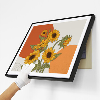 向日葵现代轻奢电箱装饰画配电箱多媒体箱遮挡向阳而生fw0373840x50cm