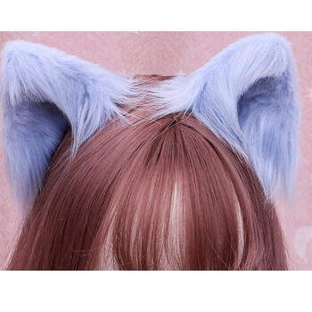 毛耳朵发夹手作兽耳仿真猫耳犬毛绒动物狗耳朵可爱对夹狼耳发箍娘头饰