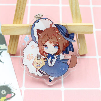 第五人格周边挂件亚克力钥匙扣二次q版挂饰玩具学生用品 园丁兰闺惊梦