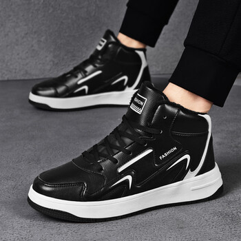 德尔惠鞋子男冬季48特大码47加绒46防滑45冬鞋棉学生运动休闲高帮板鞋