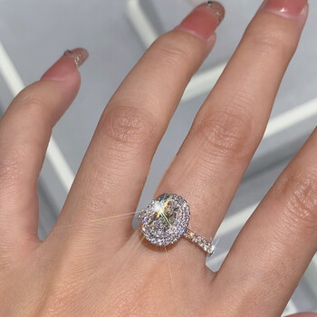 hyck轻奢鸽子蛋钻戒清透人工钻石仿真钻戒戒指鸽子520礼物送男女友