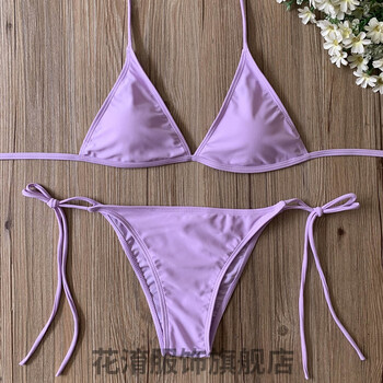 比基尼泳衣超性感三点一式 三点式泳衣欧美游泳衣女性感三角比基尼小