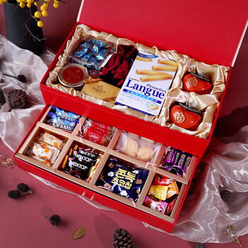 星期树大号双层喜糖盒结婚伴手礼盒伴娘回礼盒喜糖成品礼盒装抽屉式糖