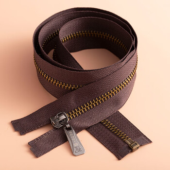 朴珀妮5号金属铜拉链外套衣服羽绒服长款开尾黑色拉锁条包包拉链头