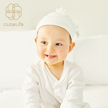Cutelife婴儿帽子春夏薄款纯棉常规新生儿宝宝胎帽卤囟门胎帽幼儿帽子0 3个月秋冬四季通用款小皇冠 米白 均码 图片价格品牌报价 京东