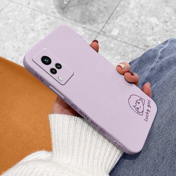 诺朵 vivox60手机壳pro/pro 液态硅胶曲屏版全包直边x60t卡通情侣简笔