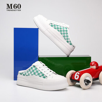 m60帆布鞋女鞋四季鞋子学生潮流厚底板鞋青春休闲运动鞋 白色 38