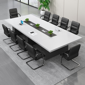 巴梵斯 会议桌长桌大型板式6人8人10人开会办公桌 简约现代办公洽谈