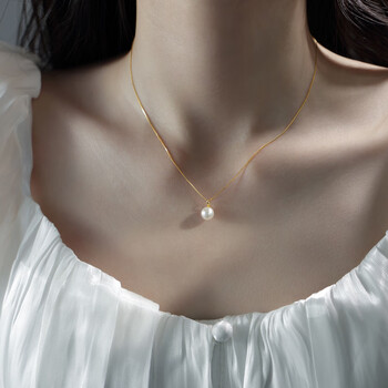 雏莲施华洛世奇项链女珍珠轻奢小众简约感百搭年春夏网红气质新款简约