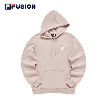 斐乐(fila)【蔡徐坤】fila fusion潮牌2022冬新款加绒连帽卫衣男女 赤