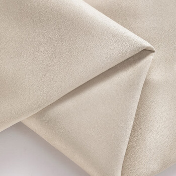 睿爸轻奢色磨砂绒布料仿鹿皮绒面料抱飘窗垫软1号米白
