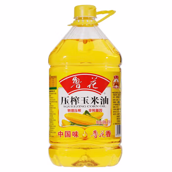 鲁花一级压榨玉米油5L桶装非转基因物理压榨食用油家用植物油5升福利