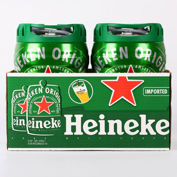 喜力啤酒5l 荷兰原装进口喜力5升heineken铁金刚啤酒桶装 喜力5升×2