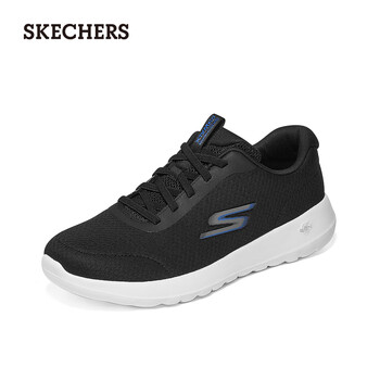 斯凯奇（Skechers）男鞋运动跑步缓震轻便鞋厚底鞋216281 黑色/蓝色/BKBL 41