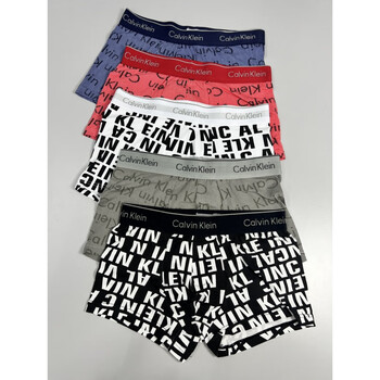 calvinklein男士内裤男平角棉中腰男生运动大码ck字母花内裤白红蓝m