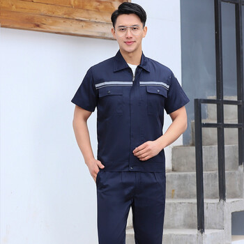 coflyee 工作服套装男夏季薄款短袖劳保服电子车间工人厂服电工工装