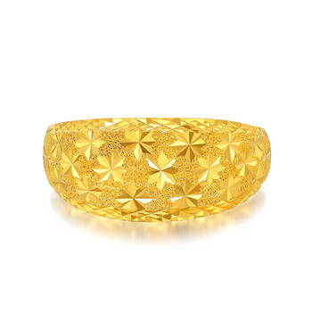 tlit999足金黄金戒指女戒女款满天星送女友老婆生日七夕情人节礼物 约