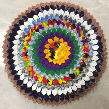 泰国手工拼布坐垫泰国手工拼布坐垫圆形椅垫沙发汽车垫子蒲团莲花垫