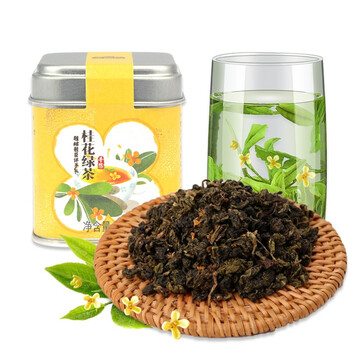 金顺昌 花草茶罐茶叶桂花茶红茶绿茶茉莉花茶桂花干香茗罐装 桂花绿茶25g