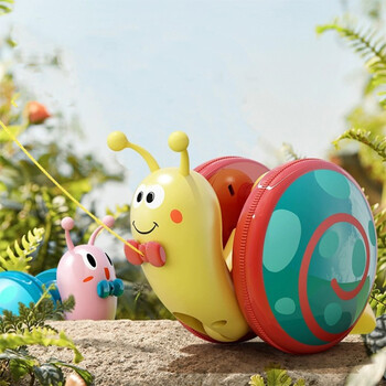 抖音蜗牛牵绳玩具电动爬行动物发光12岁3儿童启智男女孩宝宝网红蜗牛