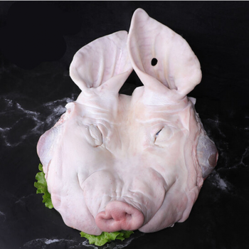新鲜生猪整只猪头土猪猪脸带耳朵带舌头猪脸猪肉18002500克不带舌头和