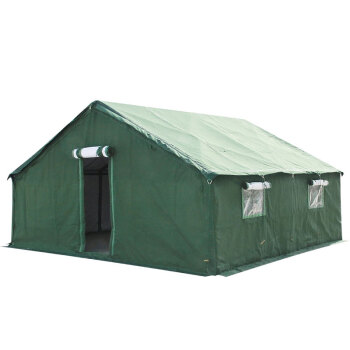 鑫卫辉 93班用棉帐篷军绿色野营拉练住宿撑杆式帐篷4.4米X4.6米