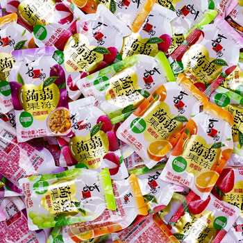 喜之郎蒟蒻果汁果冻散装多口味可吸果冻葡萄果汁布丁休