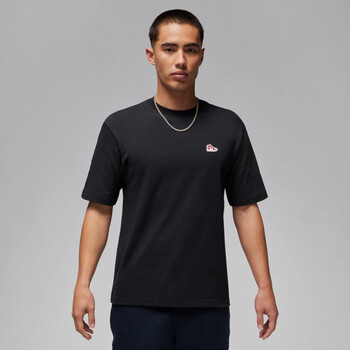 耐克nikejordanbrand男子t恤夏季纯棉刺绣贴片经典010黑s