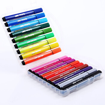 真彩大容量36色水彩笔可水洗24色儿童幼儿园小学生用初学者12色手绘彩色笔印章绘18色画画笔18色 图片价格品牌报价 京东