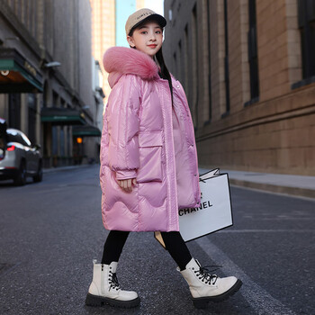 童装女童羽绒服中长款加厚冬季儿童外套秋冬小女孩衣服9一12岁冬装