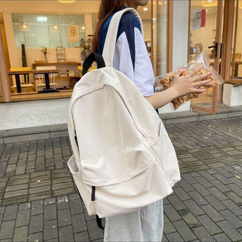 蓝诺猫日系书包女大学校园简约电脑包大容量双肩包女ins超火高中生